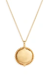 Monica Vinader Deia Locket Pendant Necklace In Gold Vermeil/sterling Silver