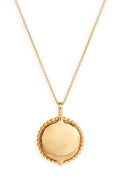 Monica Vinader Deia Locket Pendant Necklace In Gold Vermeil/sterling Silver