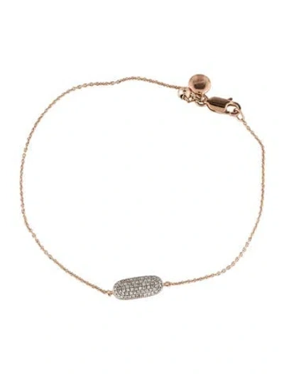 Pre-owned Monica Vinader Diamond Adjustable Bracelet, 5" In Multi