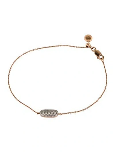 Pre-owned Monica Vinader Diamond Adjustable Bracelet, 7.75" In Multi