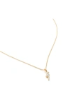 Monica Vinader Diamond Alphabet Pendant Necklace In 18ct Gold Vermeil Sterling F