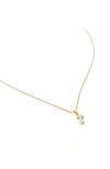 Monica Vinader Diamond Alphabet Pendant Necklace In 18ct Gold Vermeil Sterling T