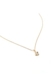Monica Vinader Diamond Alphabet Pendant Necklace In 18ct Gold Vermeil Sterling X