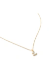 Monica Vinader Diamond Alphabet Pendant Necklace In 18ct Gold Vermeil Sterling Z
