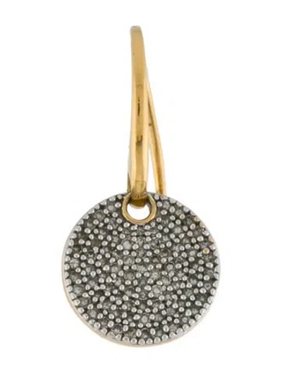 Pre-owned Monica Vinader Diamond Ava Disc Drop Earring In Multi