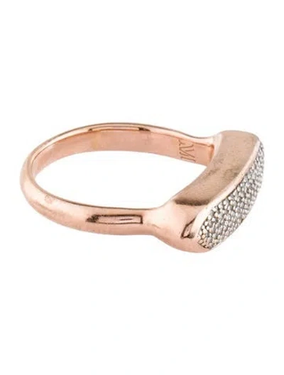 Pre-owned Monica Vinader Diamond Baja Cocktail Ring In Multi