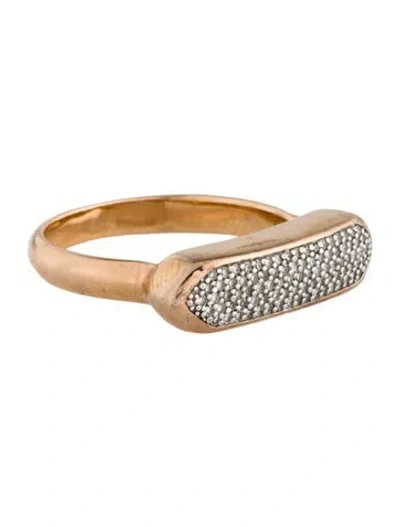 Pre-owned Monica Vinader Diamond Baja Cocktail Ring In Multi
