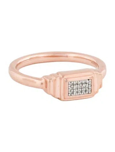 Pre-owned Monica Vinader Diamond Baja Deco Ring In Multicolor