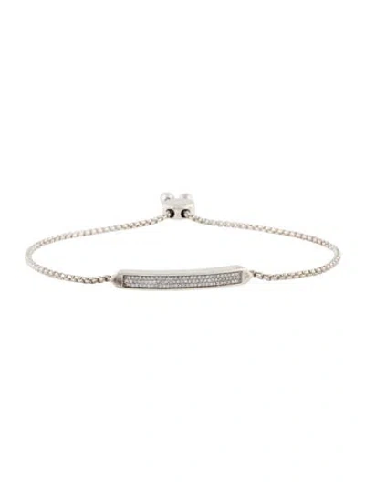 Pre-owned Monica Vinader Diamond Baja Skinny Bracelet, 9" In Multi