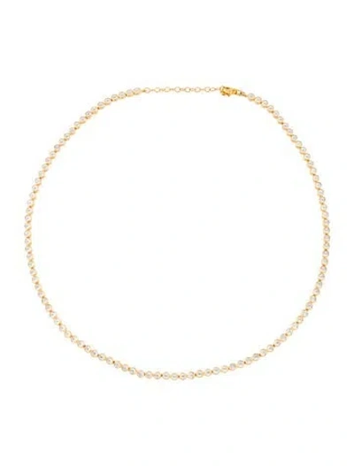 Pre-owned Monica Vinader Diamond Bezel Tennis Necklace, 18" In Multi