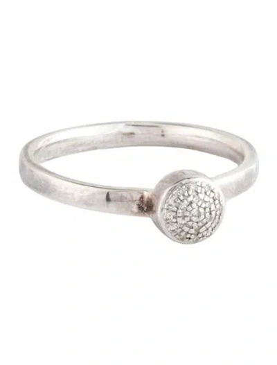 Pre-owned Monica Vinader Diamond Button Cocktail Ring In Multicolor