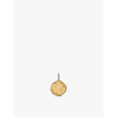Monica Vinader Diamond Coin 18ct Yellow-gold Vermeil And 0.045ct Lab-grown Diamond Pendant