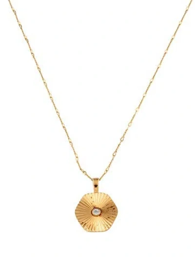 Pre-owned Monica Vinader Diamond Disco Pendant Necklace, 17" In Multi