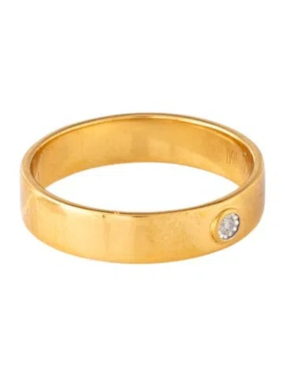 Pre-owned Monica Vinader Diamond Essential Band Ring In Multicolor