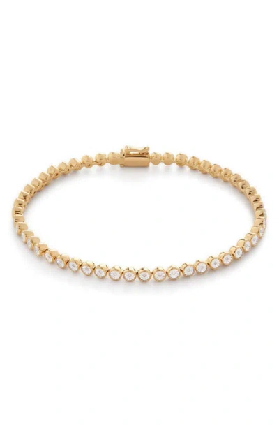 Monica Vinader Diamond Essential Tennis Bracelet In 18ct Gold Vermeil On Sterling
