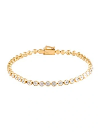 Pre-owned Monica Vinader Diamond Essential Tennis Bracelet, 6.25" In Multi
