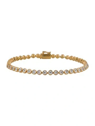 Pre-owned Monica Vinader Diamond Essential Tennis Bracelet, 7.5" In Multi