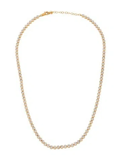 Pre-owned Monica Vinader Diamond Essential Tennis Necklace, 18" In Multi