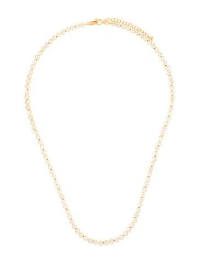 Pre-owned Monica Vinader Diamond Essential Tennis Necklace, 18" In Multi