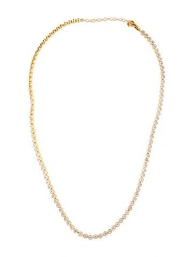 Pre-owned Monica Vinader Diamond Essential Tennis Necklace, 18" In Multi