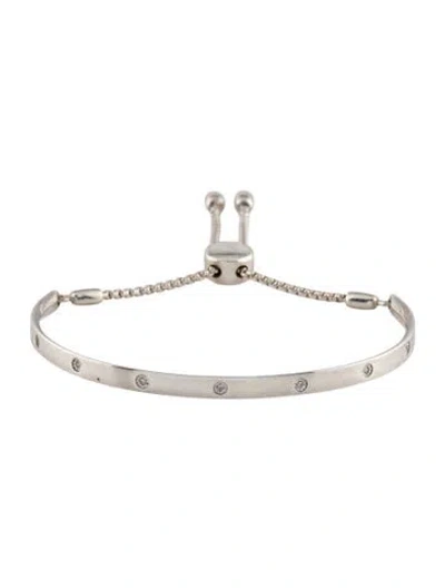 Pre-owned Monica Vinader Diamond Fiji Slider Bracelet, 7.75" In Multicolor