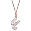 Monica Vinader Diamond Initial Pendant Charm In Gold