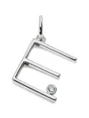 Monica Vinader Diamond Initial Pendant In Silver
