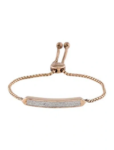 Pre-owned Monica Vinader Diamond Linear Bracelet, 7.75" In Multi