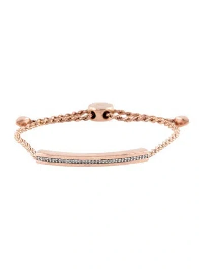 Pre-owned Monica Vinader Diamond Linear Chain Bracelet, 9" In Multicolor