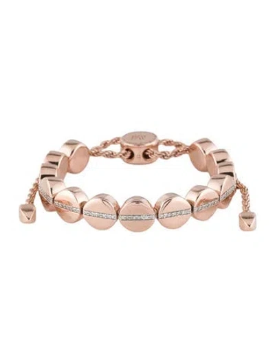 Pre-owned Monica Vinader Diamond Linear Multi-bead Chain Bracelet, 8.75"
