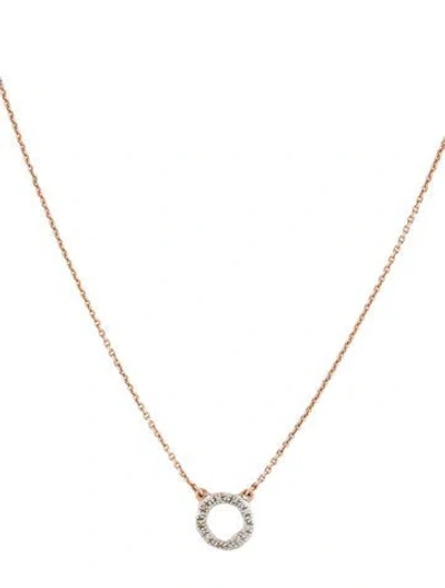 Pre-owned Monica Vinader Diamond Mini Riva Pendant Necklace, 18" In Multi