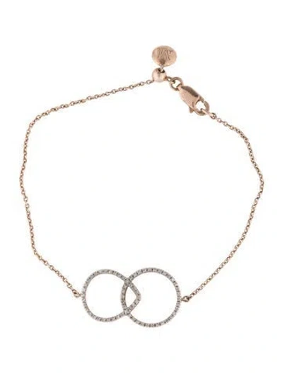 Pre-owned Monica Vinader Diamond Naida Kiss Station Bracelet, 7" In Multi