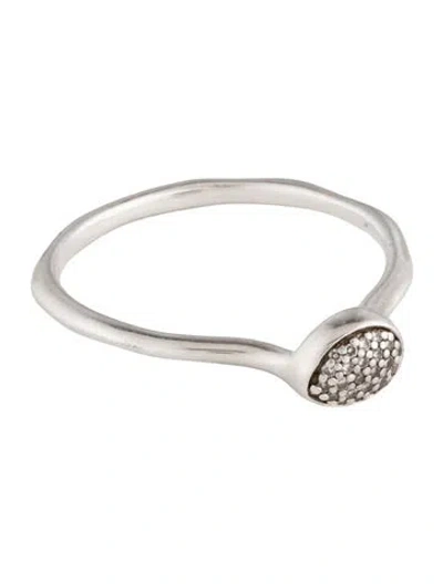 Pre-owned Monica Vinader Diamond Nura Mini Teardrop Stacking Ring In Multicolor