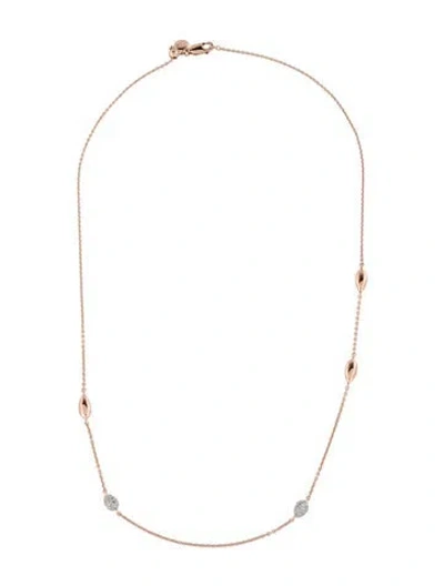 Pre-owned Monica Vinader Diamond Nura Teardrop Mixed Station Necklace, 19" In Multicolor