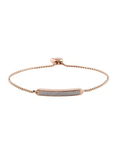 Pre-owned Monica Vinader Diamond Pavé Baja Skinny Bracelet, 8" In Multi