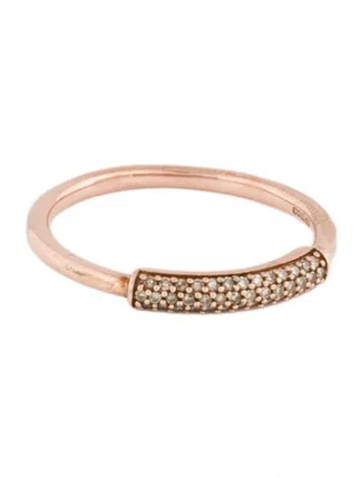 Pre-owned Monica Vinader Diamond Pavé Band Ring In Multicolor