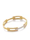 Monica Vinader Gold Signature Link Pavé Diamond Bangle Lab Grown Diamond In Gold