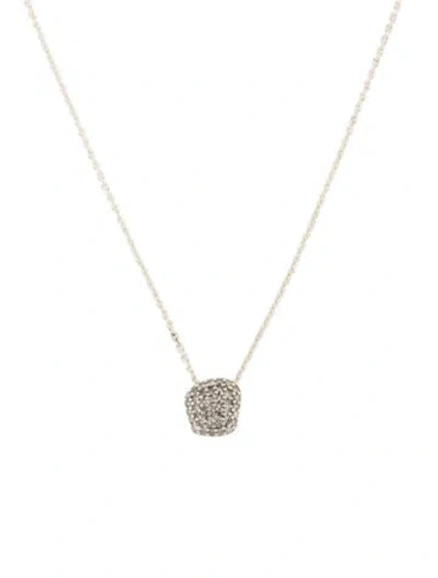 Pre-owned Monica Vinader Diamond Pavé Nura Mini Nugget Pendant Necklace, 17.5" In Multi