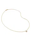 Monica Vinader Diamond Pear Adjustable-chain Necklace In Gold
