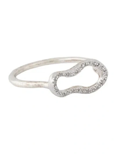 Pre-owned Monica Vinader Diamond Riva Cocktail Ring In Multi
