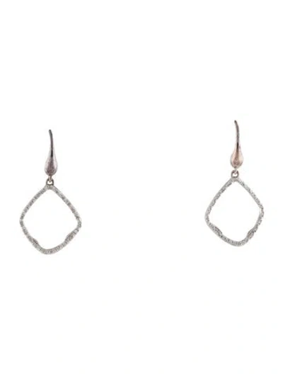 Pre-owned Monica Vinader Diamond Riva Kite Drop Earrings In Multi