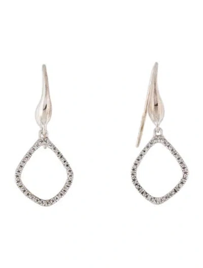 Pre-owned Monica Vinader Diamond Riva Kite Drop Earrings In Multi