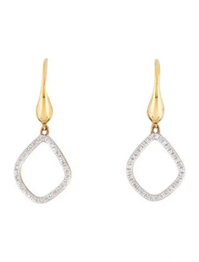 Pre-owned Monica Vinader Diamond Riva Kite Drop Earrings In Multi
