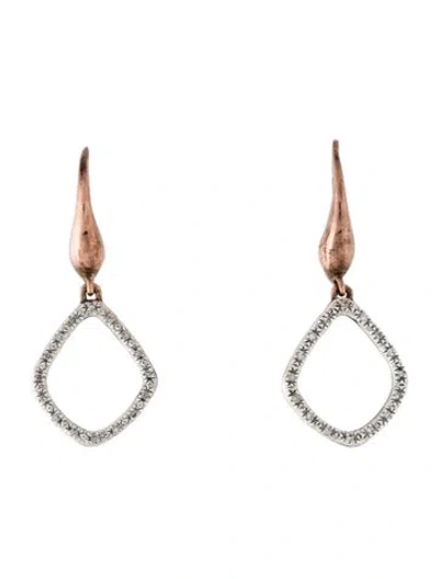 Pre-owned Monica Vinader Diamond Riva Kite Earrings In Multi