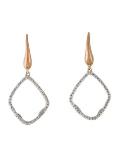 Pre-owned Monica Vinader Diamond Riva Kite Earrings In Multi