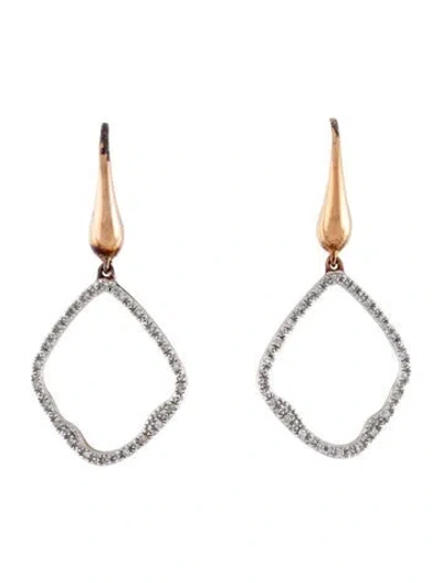 Pre-owned Monica Vinader Diamond Riva Kite Earrings In Multi