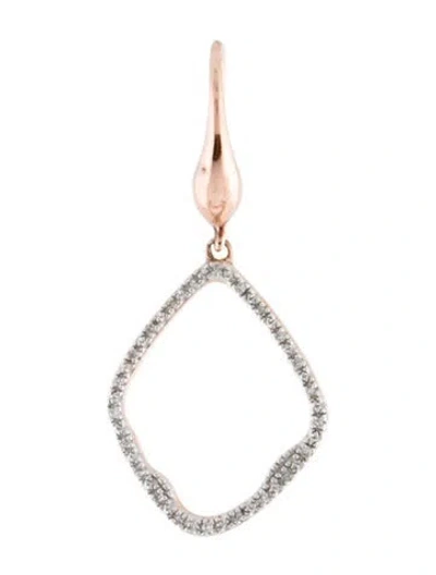 Pre-owned Monica Vinader Diamond Riva Kite Single Drop Earring In Multi