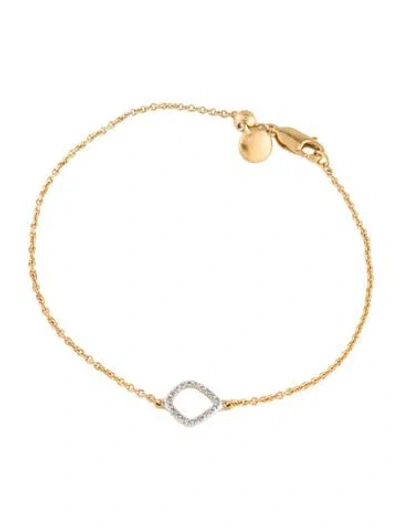 Pre-owned Monica Vinader Diamond Riva Mini Kite Bracelet, 7.25" In Multi