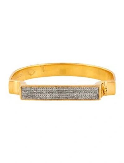 Pre-owned Monica Vinader Diamond Signature Bangle, 6" In Multicolor