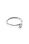 Monica Vinader Sterling Silver Solitaire Diamond Ring Lab Grown Diamond In Sterling Silver